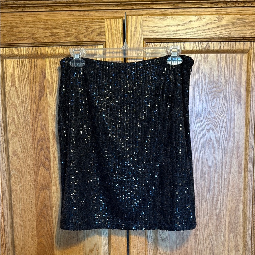 Banana Republic Black Luxe Sequin Mini Skirt